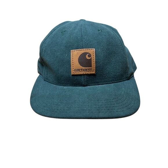 American Vintage Carhartt Made In USA Hunter Green Trucker Hat Cap - Picture 1 of 5